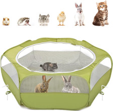 Small Animals Playpen, Waterproof Small Pet Cage Tent with Zippered Cover, Porta