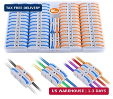 Lever Wire Connectors, HTCELLE 60-Piece Quick Connect Electrical Splicing Kit fo