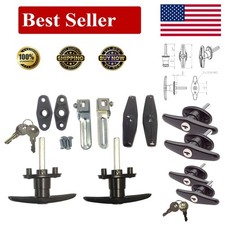 T-Handle Lock Set for Enhanced Security - Black Powder Coated Finish
