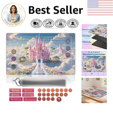 24x14 Rubber Playmat for Lorcana Fabled - Includes Life Counters  Storage Bag