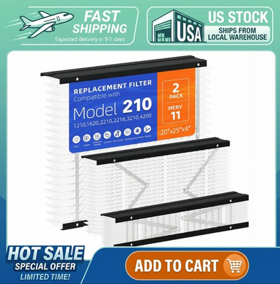 #ad 210 Air Filter Replacement for AprilAire 2210 1210 1620 4200 MERV 11 $99.99
