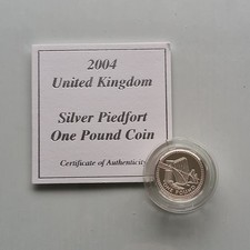 2004 £1 Forth Rail Bridge Silver Proof Piedfort One Pound Coin Royal Mint