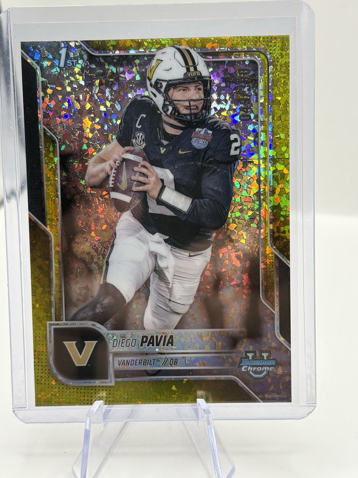 2025 Bowman University Chrome - Diego Pavia #190 Yellow Mini-Diamond /350 🔥