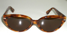 VINTAGE 56 16 137 PERSOL 853 CAROL SLEEK TORTOISE BROWN CRYSTAL SUNGLASSES