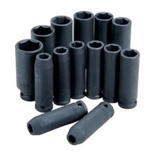 ATD Tools ATD-4301 14-Piece .50-Inch Drive 6 Point Metric Deep Impact Socket Set