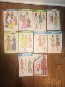 Lot Of 10 Vintage Simplicity Size 10 Sewing Patterns 1970-1981 Miss Bust 32 1/2