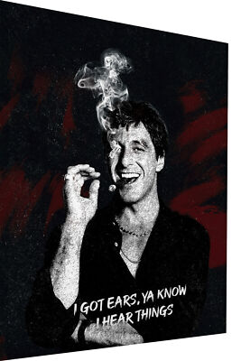 Leinwand Bilder Al Pacino Scarface Pop Art Wandbilder -HochwertigerKunstdruck