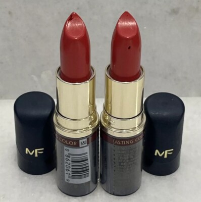 Max Factor Lasting Color Lipstick # 1590 Fire Coral New Lot Of 2