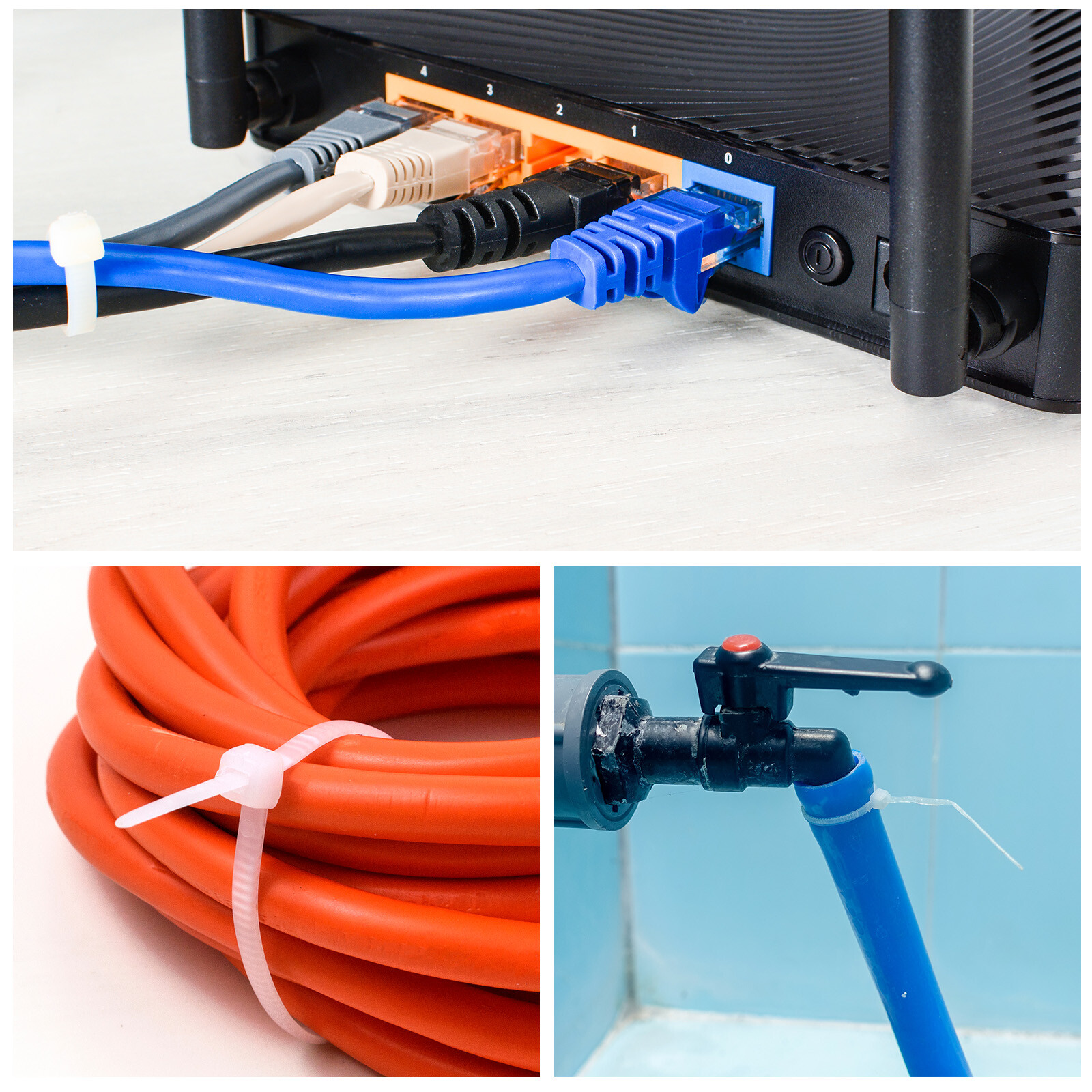 100pcs 14" 110 Lbs Cable Zip Ties SelfLocking Nylon Cable Tie 5/16" eBay