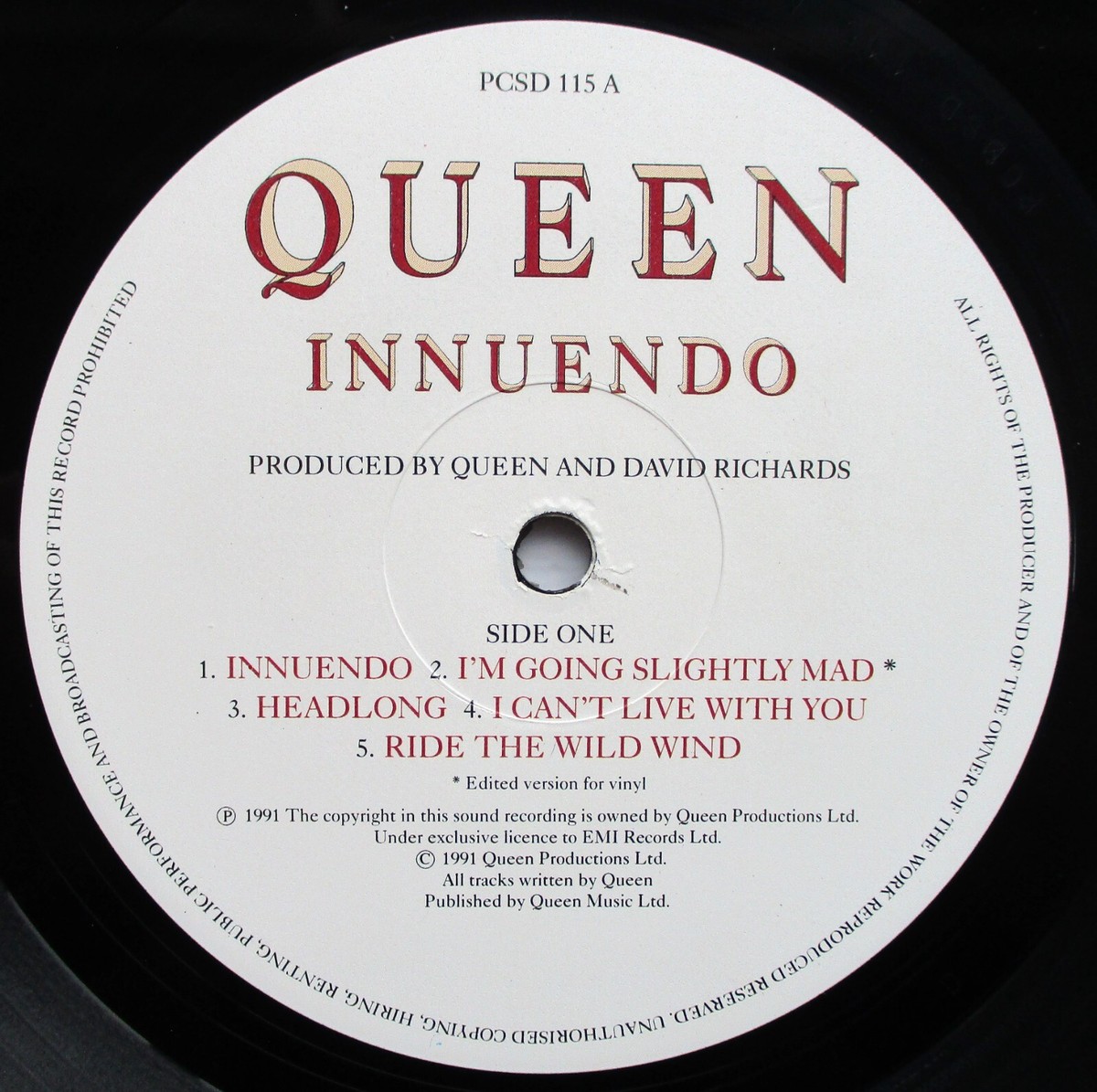 QUEEN★Innuendo UK Parlophone オリジナル Innuendo (1991) – Queenvinyls.com