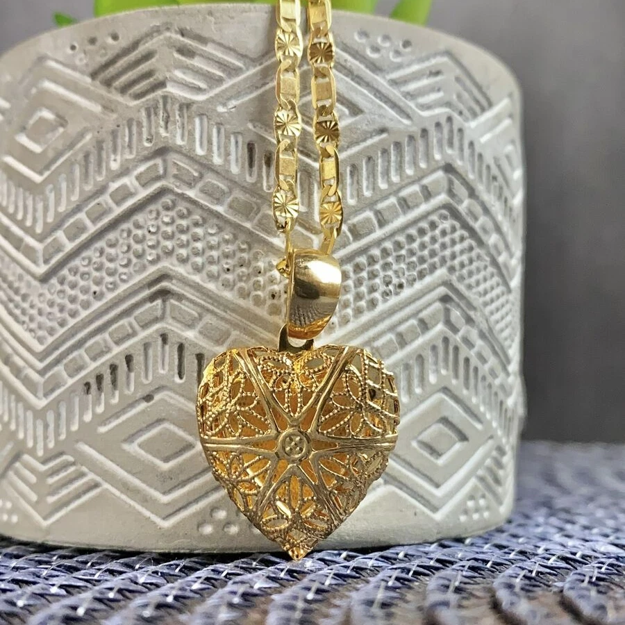 Collana donna cuore ciondolo ciondolo catena Valentino elegante elegante uso quotidiano