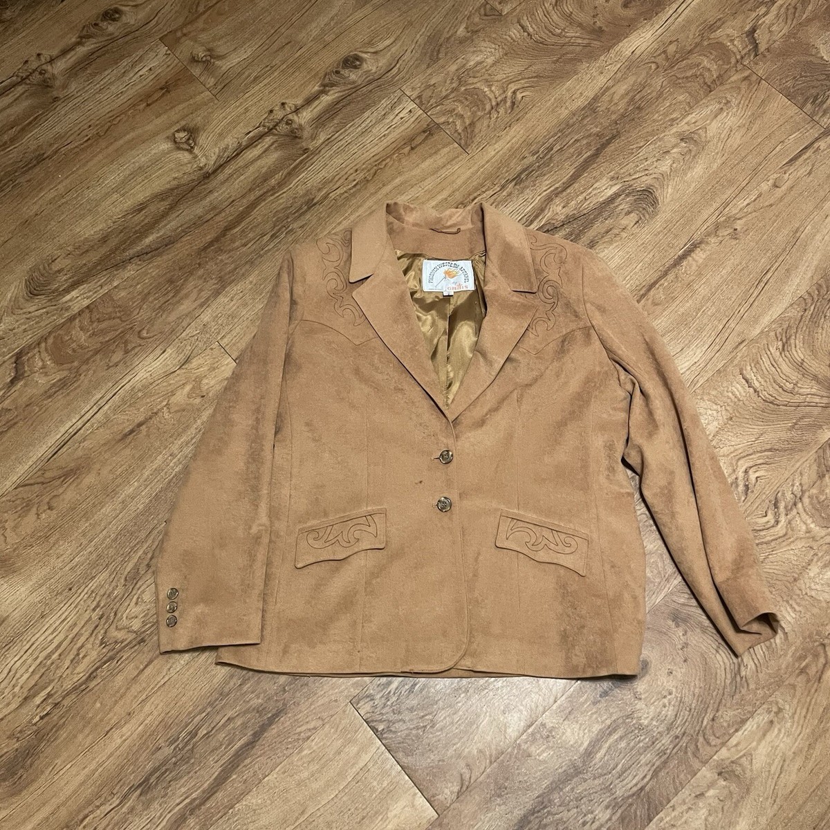 Vintage Phoenix Western Apparel Sports Jacket Brown Women 20 Cowgirl Rodeo Wear