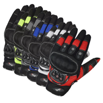 Guanti Moto In Pelle Uomo E Donna Con Protezione Nocche - Touch Screen, Traspiranti, Racing - 3