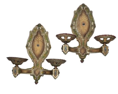 Antique Lion Electric Mfg Co Art Deco Wall Sconces Light 1920s