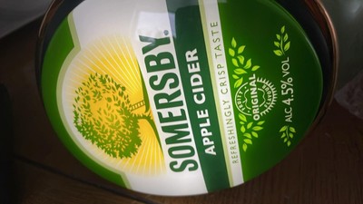 Somersby Apfelwein Pumpe Schrift mit Licht Hausbar Männerhöhle durch Bar 