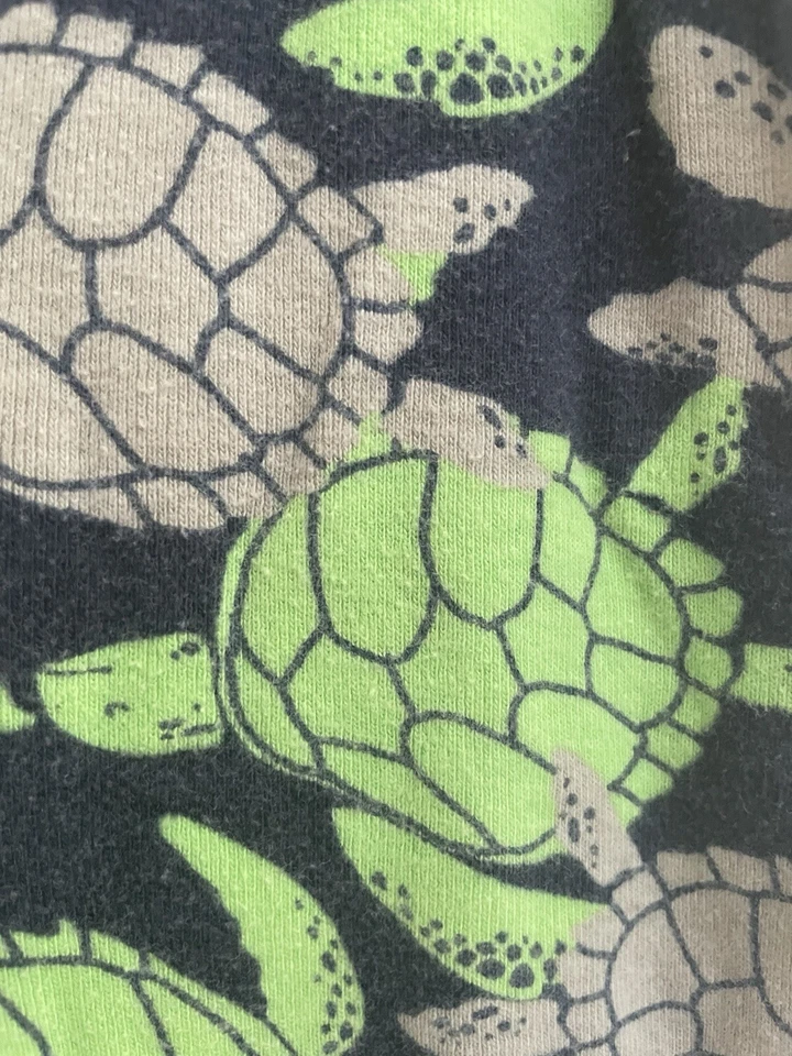Carter's Baby Boy Green Turtle Print 100% Cotton Snug Fitting PJ Pants Navy 18 M - Image 4 of 4