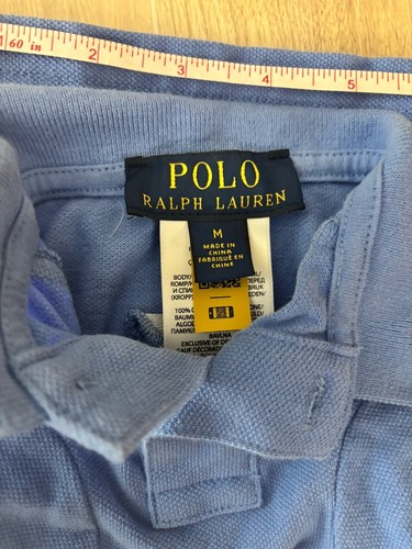 Polo Ralph Lauren Dog Polo Shirt Blue Cotton M Puppy Pet Clothes - Picture 3 of 7