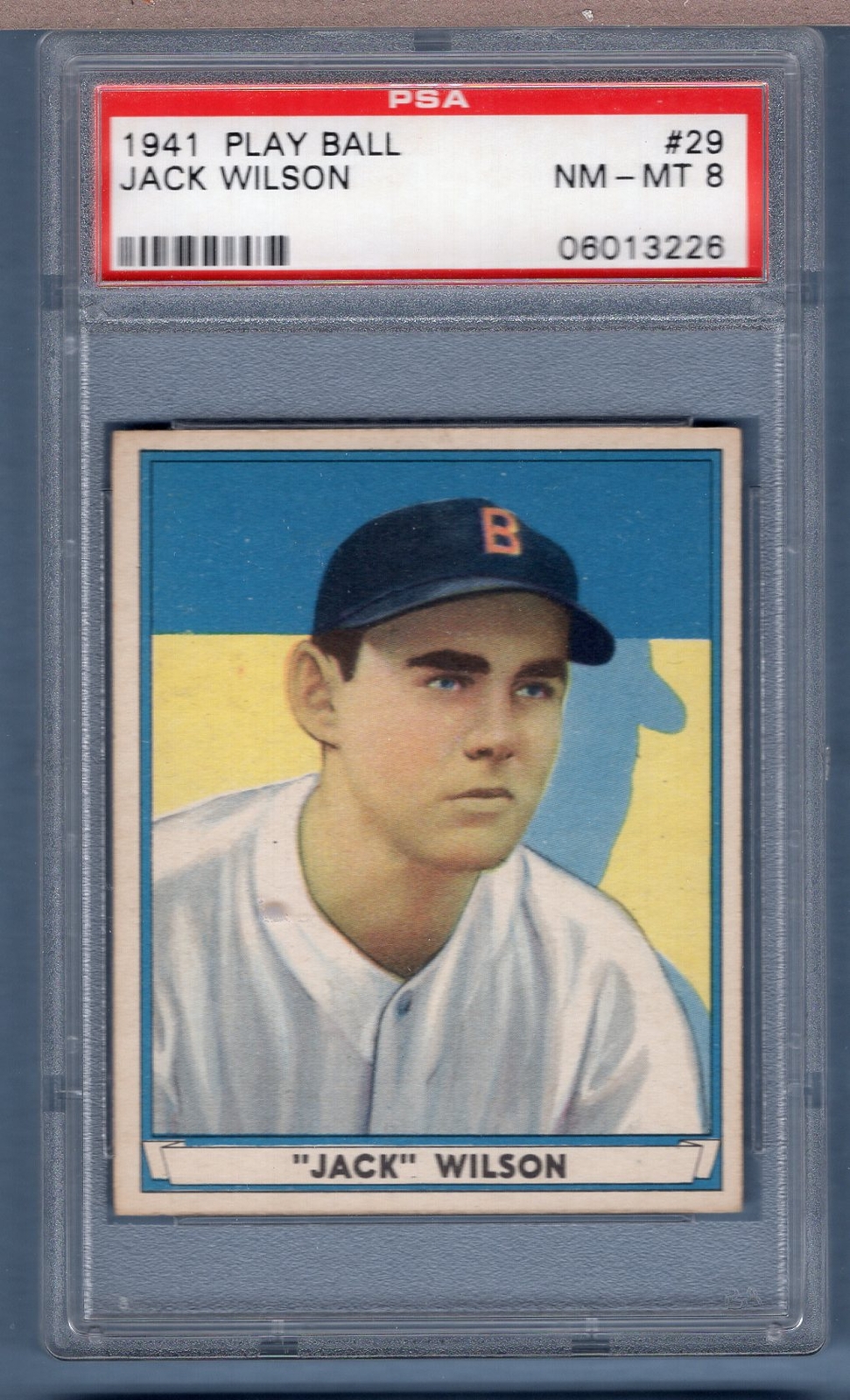 1941 Play Ball #29 Jack Wilson (06013226) PSA 8