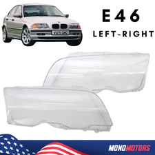 Headlight Lens For Bmw E46 Left Right Side E46 99-01 Sedan 4door Clear Cover