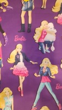 1 YD RARE 2013 Barbie Fabric MATTEL CRANSTON 100 Cotton - PURPLE - HTF