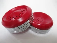   Automatic Electric telephone handset  chrome band set RED AE 40 AE50 monophone