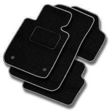 VW19-1 Satz Autoteppiche Velour STREAK Weiß für Volkswagen Lupo 1998-2005 runde