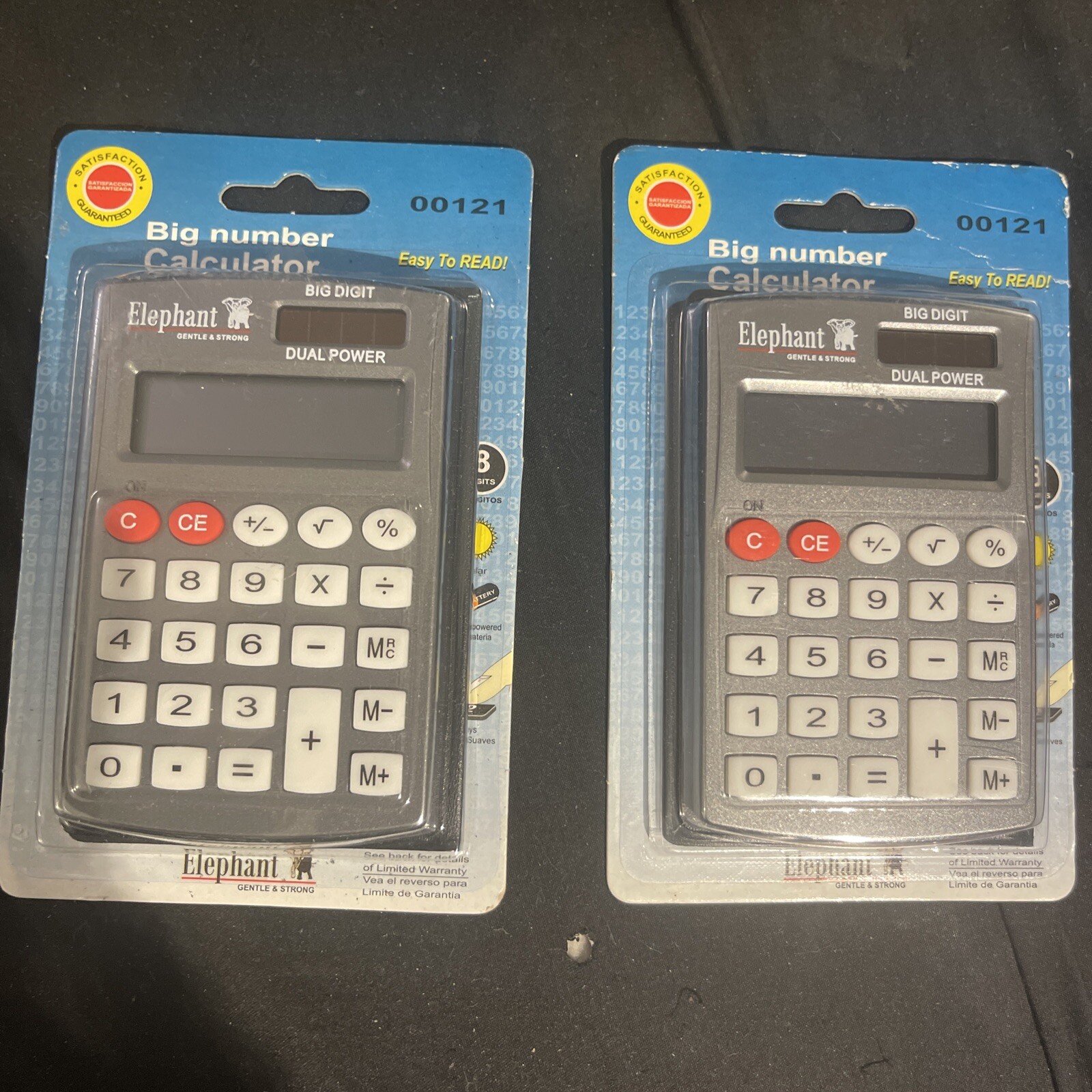 Dual Power Handheld Calculator with Large Display 2-Pack New-image