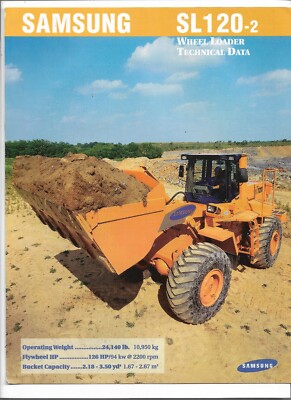 Original Samsung SL120-2 Wheel Loader Technical Data Sales Brochure TDL12029709