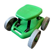 Garden Roller Seat Trolley Cart + Tool Tray Box weeding