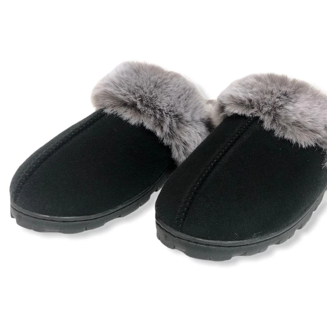 Jessica simpson women's comfy faux fur house slipper sale