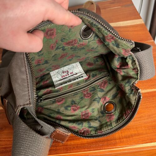 Borsa a tracolla Diesel 978 uomo tela zip stile robusto 14x11x5 pollici grigio scuro - Foto 4 di 10