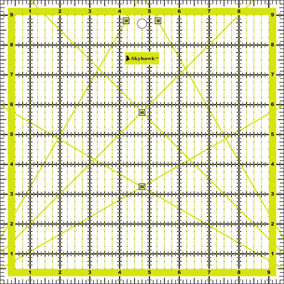Square Acrylic Quilting Quilter's Ruler Pack of 4 - (12.5", 9.5", 6", 4.5") - Image 3 of 4