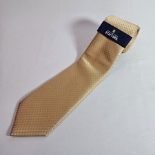 NWT Stafford Tie Mens Geometric Gold 3" x 59" New