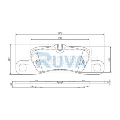 Fits Porsche Cayenne 2008-2010 4.8 Ruva Rear Brake Pads Set 95835293971
