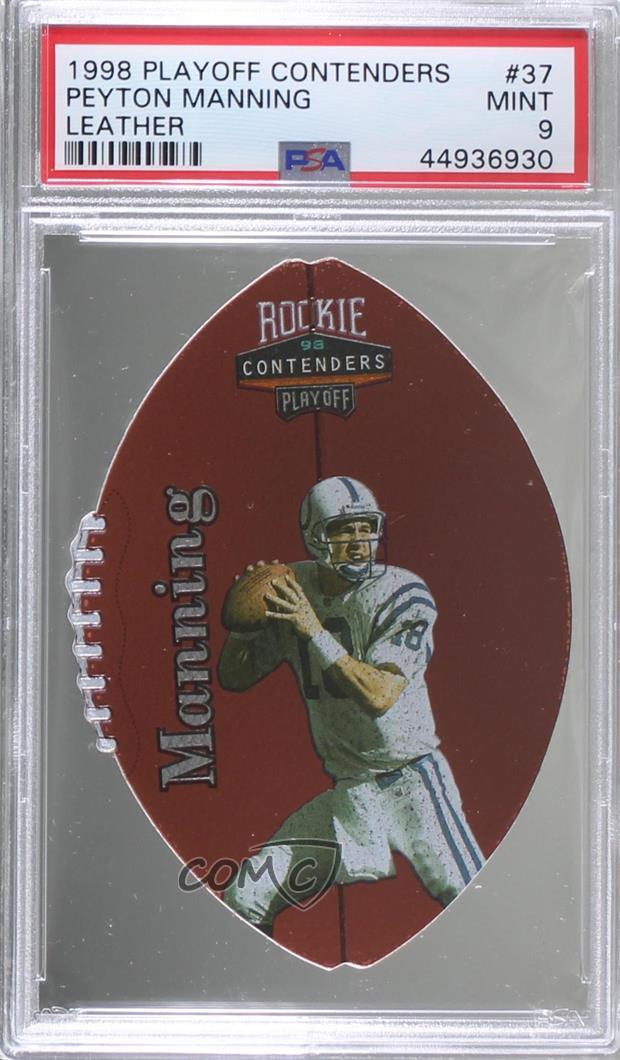 1998 Playoff Contenders Leather Footballs Silver 37 Peyton Manning (RC) for sale online eBay
