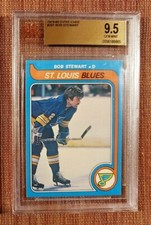 1979 O-Pee-Chee #297 Bob Stewart Blues Hockey Card BVG 9.5 Gem Mint Pop 1
