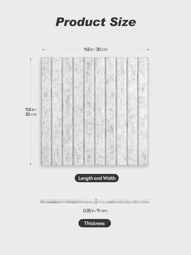 Large Felt Cork Board Alternative – 11.8"x11.8"x0.35" 12 Pack Cork Board Felt... - Picture 2 of 7