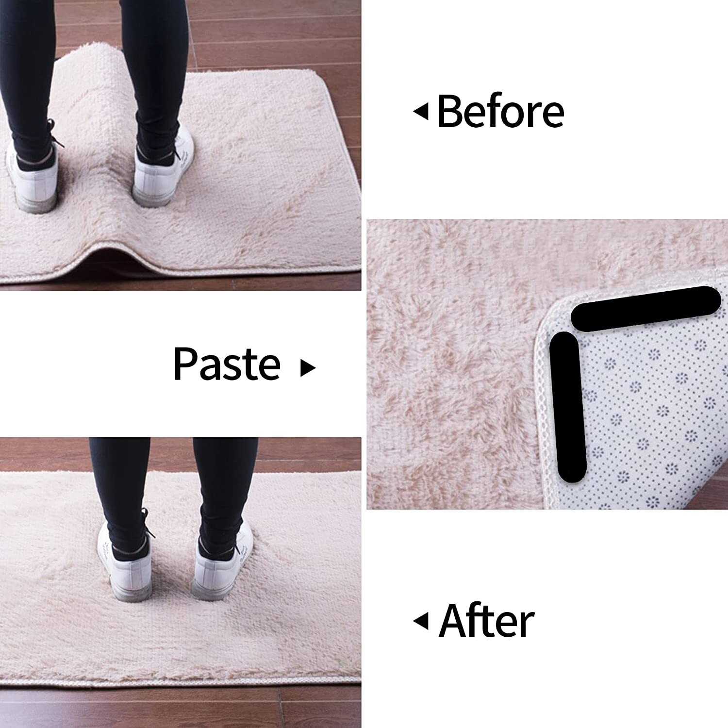 Anti Slip Rug Underlay,Non Slip Mat Rug Grippers for Carpets to Stop