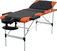 Portable Massage Table 28in Wide Lash Bed 3 Folding Massage Bed Height Spa Table