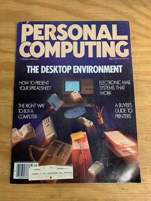 VINTAGE PERSONAL COMPUTING MAGAZINE AUGUST 1984 DESKTOP ENVIRONMENT | eBay