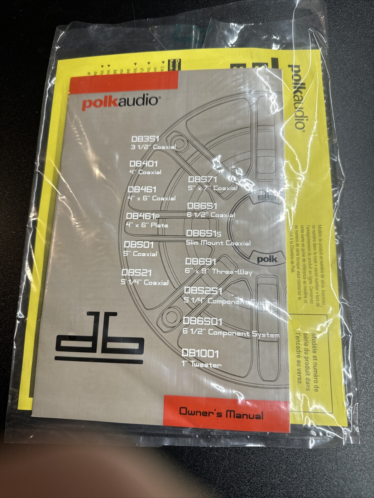 (2) Polk DB651S 6.5 Inch 180W 4 Ohm 2Way Slim Coaxial Car / Marine