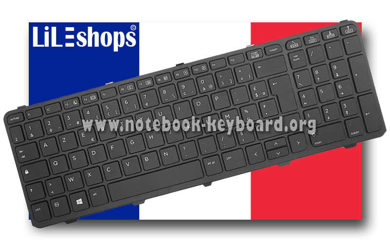 Clavier HP QWERTY US Original Pour ProBook 650 G1 - Occasion Très Bon état - Noir