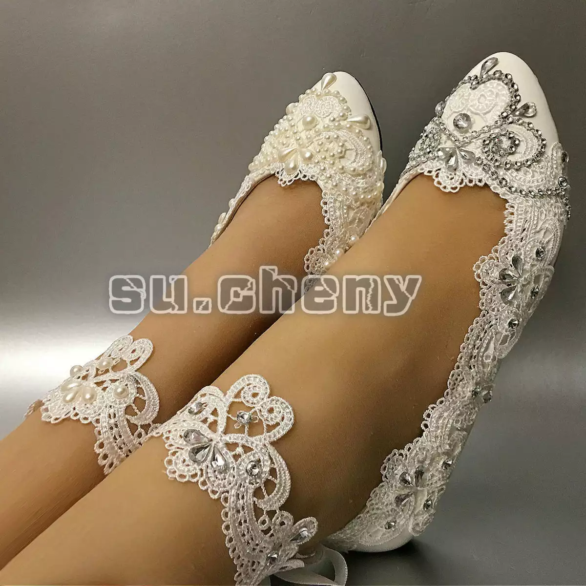 Light ivory store wedding shoes