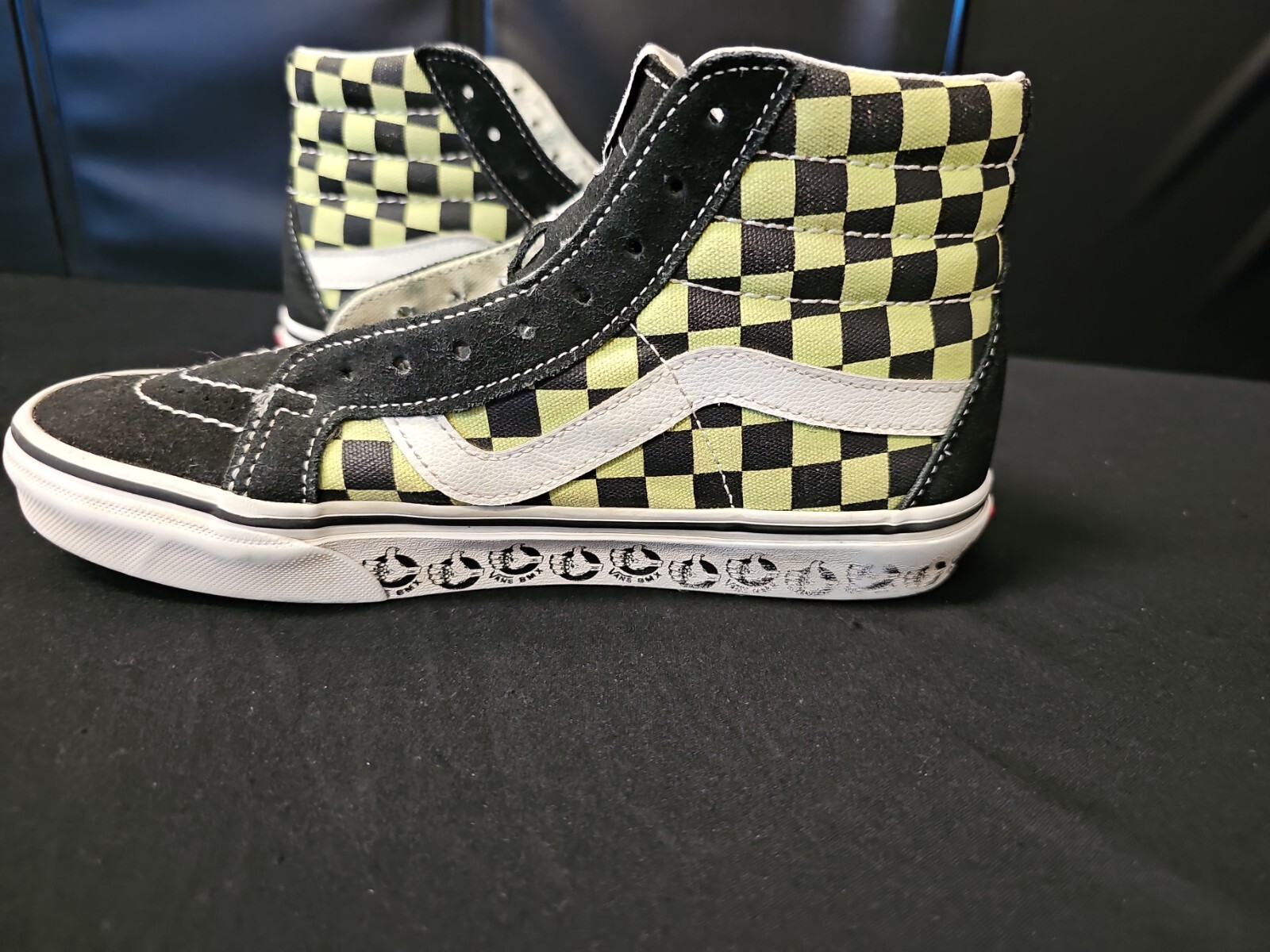 Vans Sk8-Hi Reissue BMX Checkerboard Men's Size shoes Black