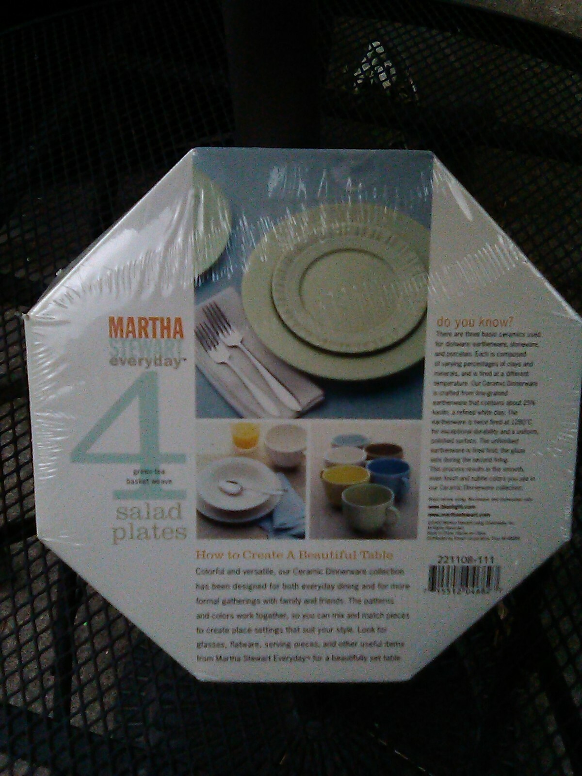Basketweave Salad  Plates Set Of 4 Nib