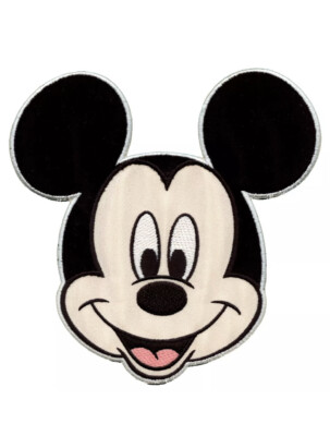 Mickey Mouse Head Large Embroidered Applique Iron On Patch DISNEY