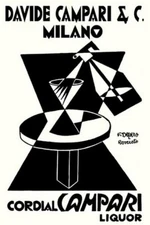 Poster poster poster advertising aperitif Cordial Campari print 50x70 cm.