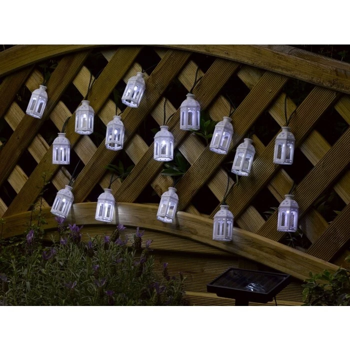 Outdoor 10 LED Moroccan Lantern Solar Fairy Lights Garden Decoration Garden NEW - Image 2 of 3