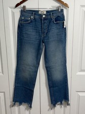 We The Free Maggie Mid-Rise Straight-Leg Jeans size 25