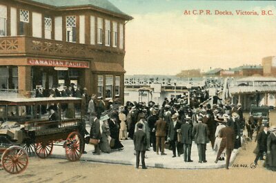 Canada Victoria B.C.   C.P.R. Depot Anleger Alte Postkarte